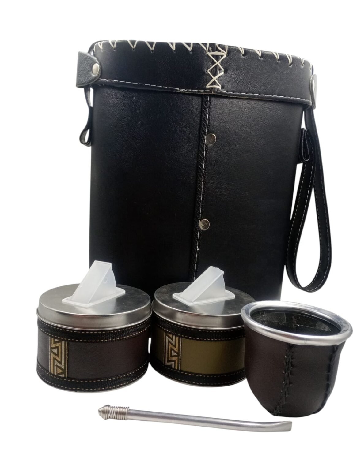 Set matero mate + azucarero y yerbero + bombilla - Imagen 2
