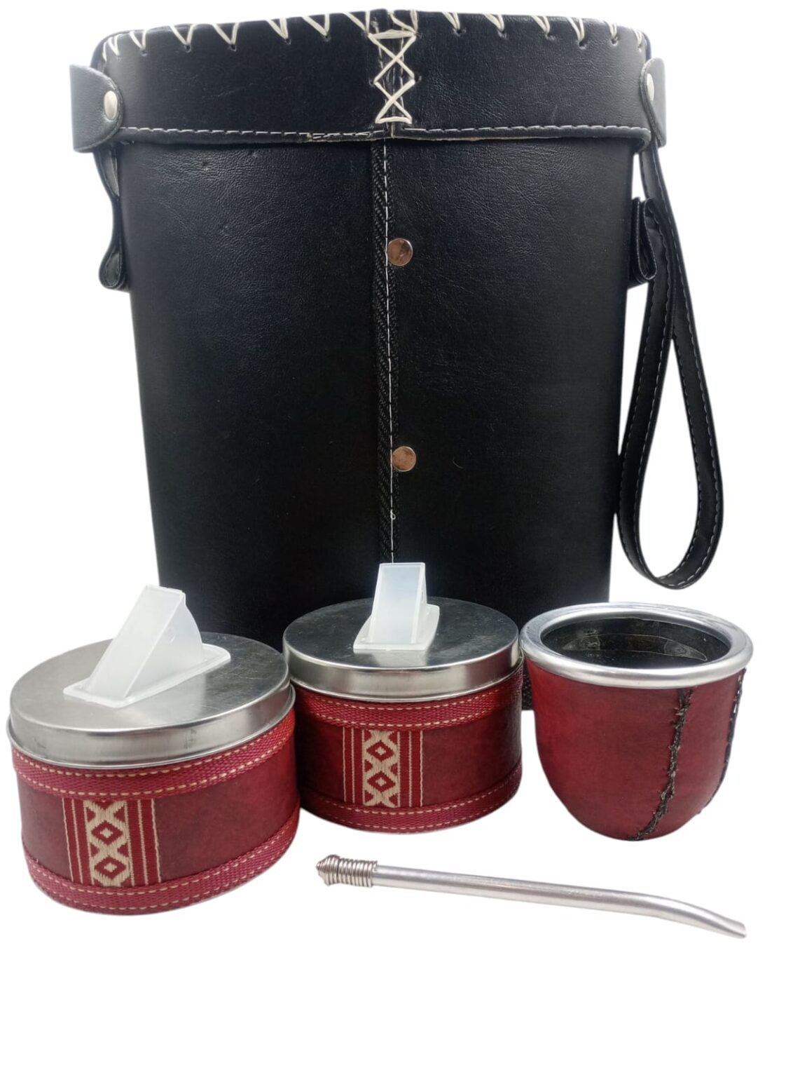 Set matero mate + azucarero y yerbero + bombilla - Imagen 4