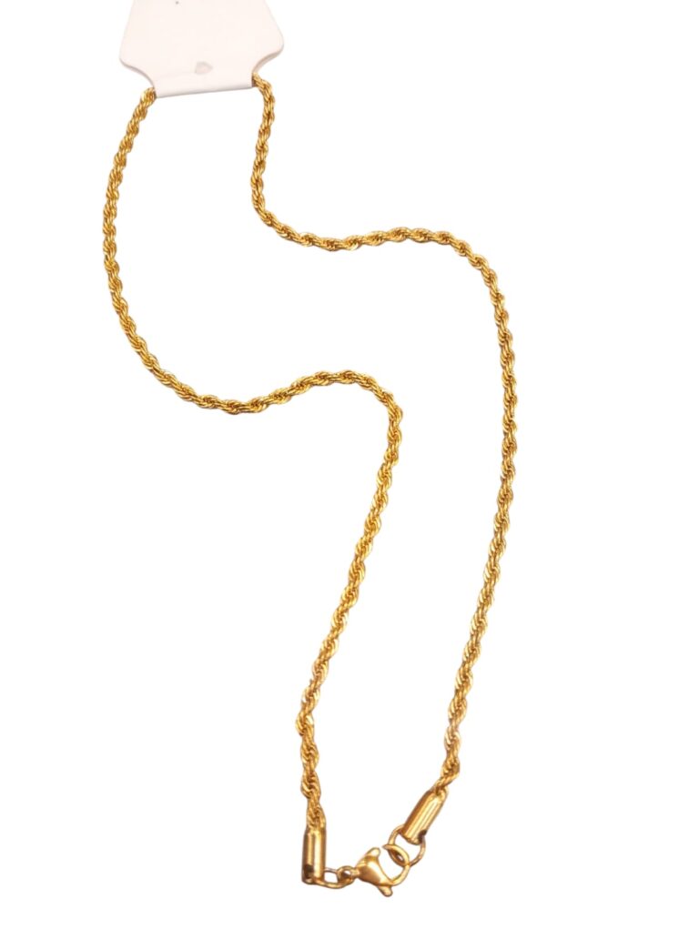 Cadena en acero dorado