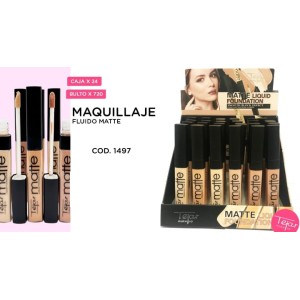 Maquillaje fluido matte con aplicador