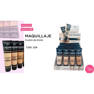 Maquillaje fluido en pomo