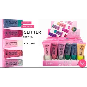 Glitter body gel