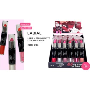 Labial + brillo matte con aplicador