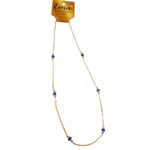 collar destellos azules enchapadas en oro