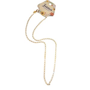 Collar eslabon chico enchapado en oro