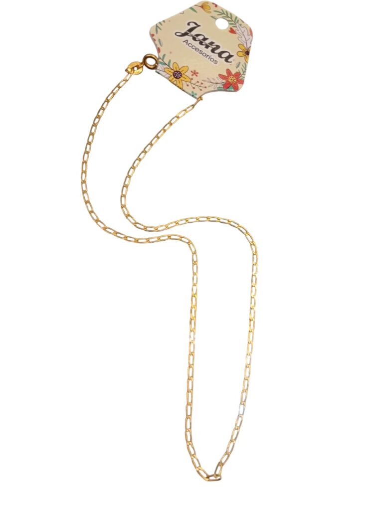 Collar eslabon chico enchapado en oro