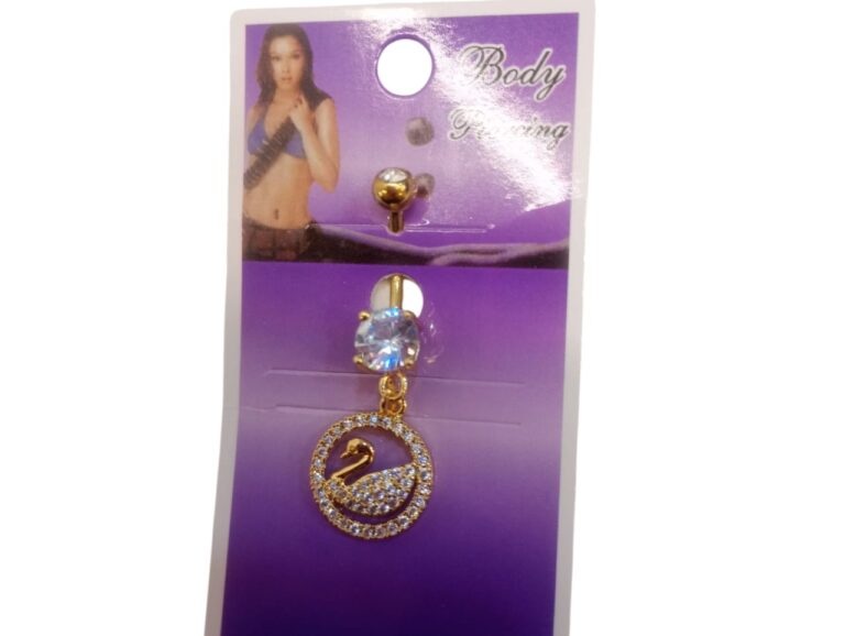 Piercing ombligo en acero dorado - Imagen 4