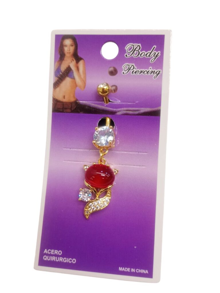 Piercing ombligo en acero dorado - Imagen 5