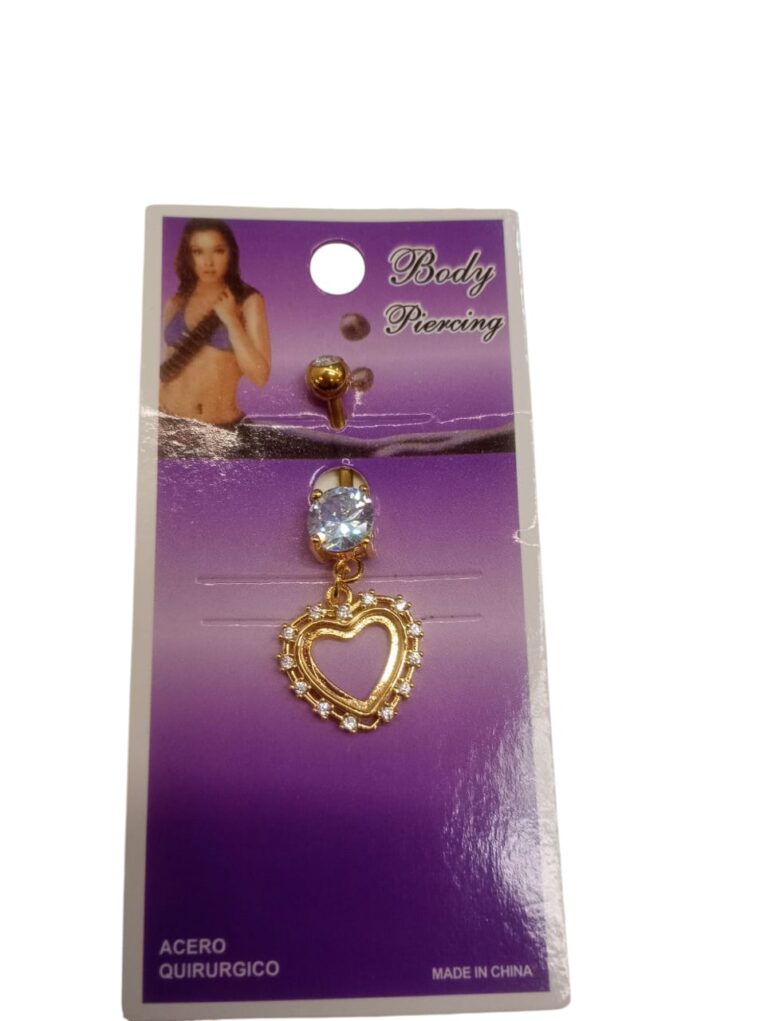 Piercing ombligo en acero dorado - Imagen 6