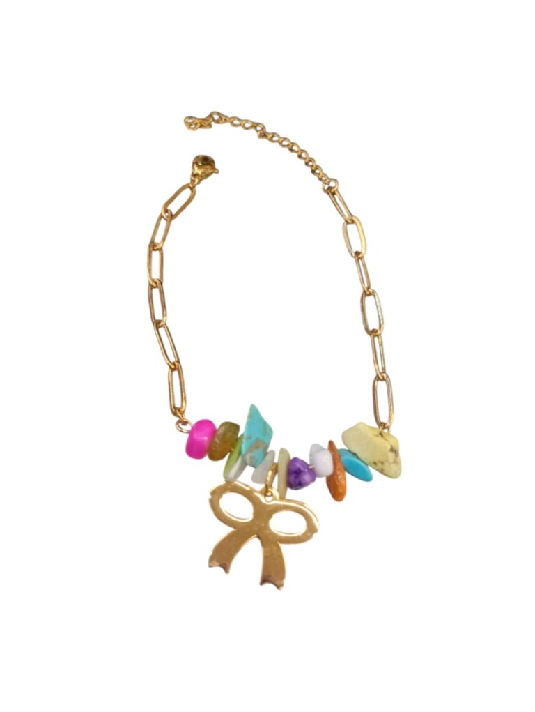 Pulseras con dijes en acero dorado - Imagen 2