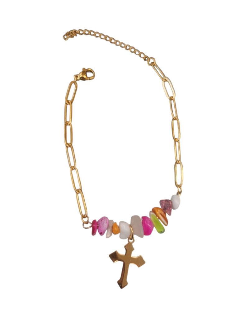 Pulseras con dijes en acero dorado - Imagen 3