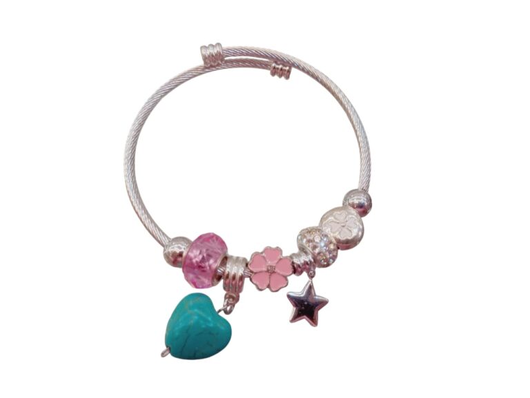 Pulseras con dijes en acero blanco varios modelos - Imagen 3