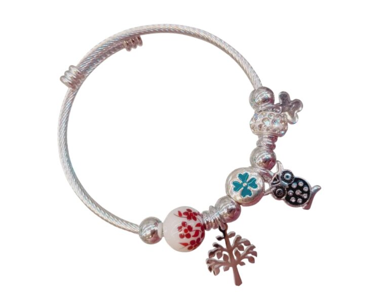 Pulseras con dijes en acero blanco varios modelos - Imagen 4