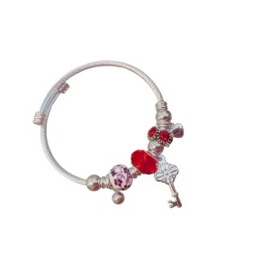 Pulseras con dijes en acero blanco varios modelos