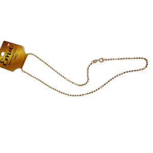 Cadena pelotitas enchapas en oro