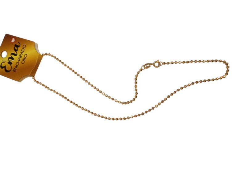 Cadena pelotitas enchapas en oro