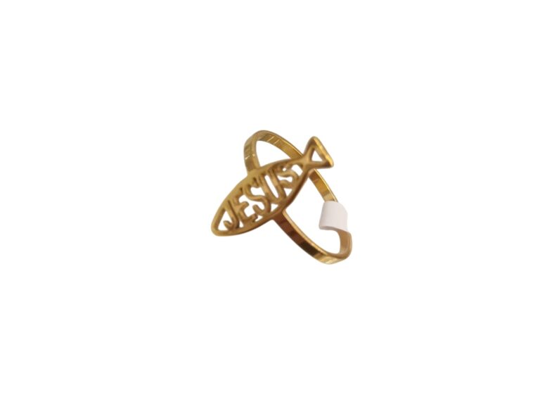 Anillo de pez cristiano Jesus