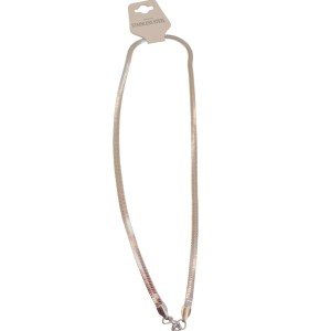 cadena de cola de rata chata acero blanco