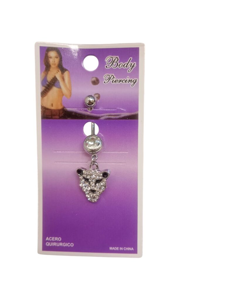 Piercing ombligo en ecero blanco - Imagen 2