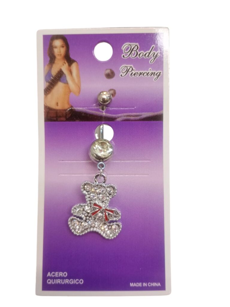 Piercing ombligo en ecero blanco - Imagen 3