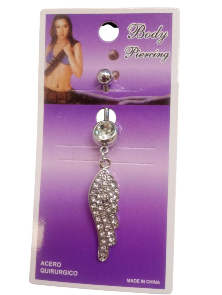 Piercing ombligo en ecero blanco - Imagen 4