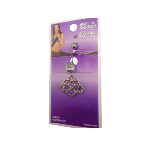 Piercing ombligo en ecero blanco