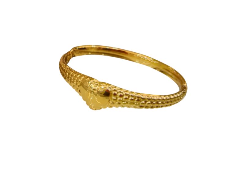 Esclavas en acero dorado
