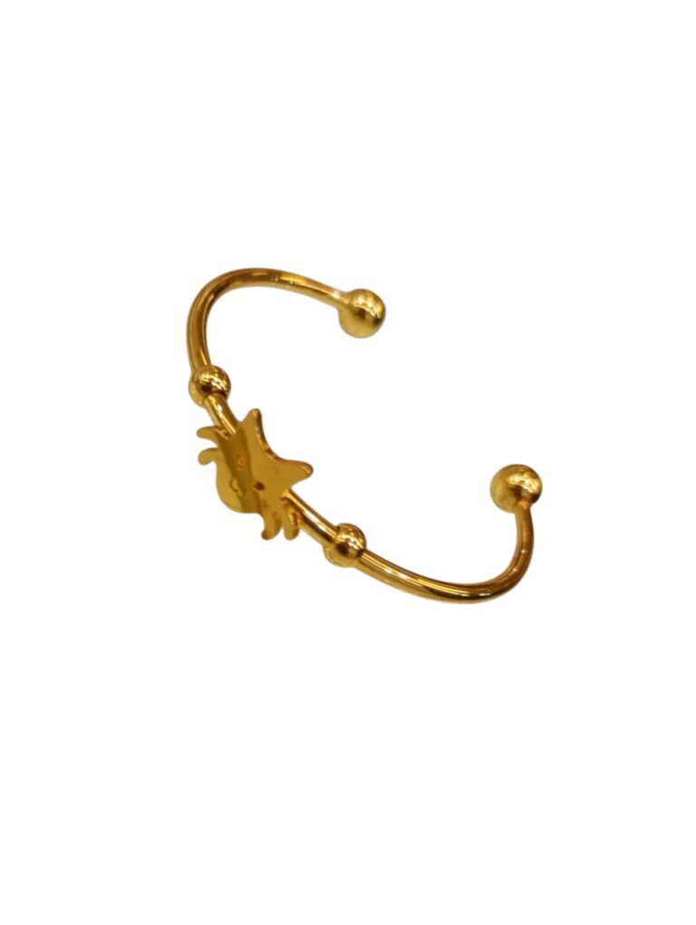 Set de nena de pulcera+collar+aritos en acero dorado - Imagen 6