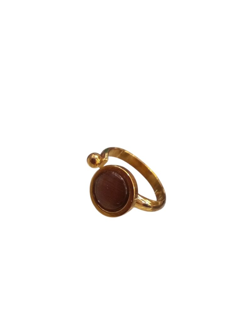 Anillos luna de acero dorado - Imagen 3