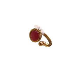 Anillos luna de acero dorado