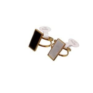 Anillos acero dorado