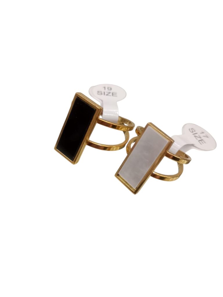 Anillos acero dorado