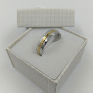 ANILLO ALIANZA ACERO COMBINADO X6 (TALLES SURTIDOS)