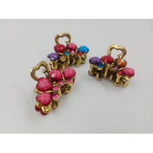 BROCHES METALICOS CHICOS CON STRAS