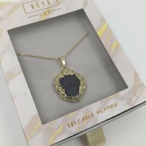 COLLAR PIEDRA NATURAL CUARZO VIOLETTA