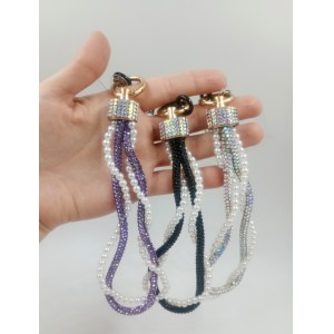 CORREA PARA CELULAR CON STRAS Y PERLAS ESTILO PULSERA