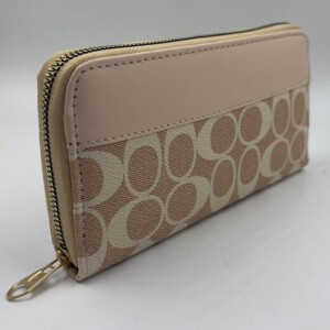 BILLETERA 1 CIERRE ESTAMPADA BEIGE