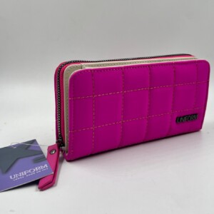 BILLETERA 1 CIERRE + SOLAPA FUCSIA