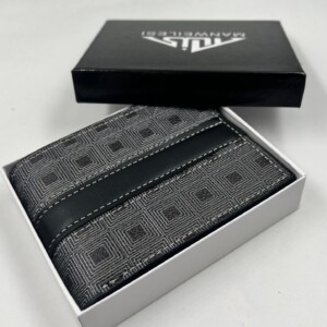 BILLETERA HOMBRE ESTAMPADA NEGRA/GRIS