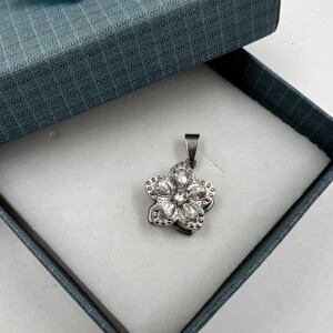 DIJE ACERO FLOR GIRATORIO ANTI STRESS