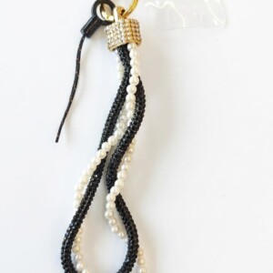 CORREA CORTA P/ CELULAR CON PERLA Y STRASS