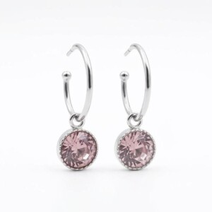 AROS STRASS ACERO BLANCO